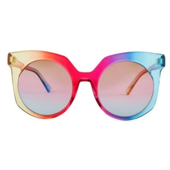 MCM Punk Rainbow Cat-Eye Sunglasses RARE - Picture 12 of 14
